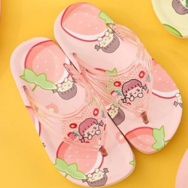 Sandal Jepit Anak Perempuan Motif Buah Buahan Winola Collection WNL 2015-2