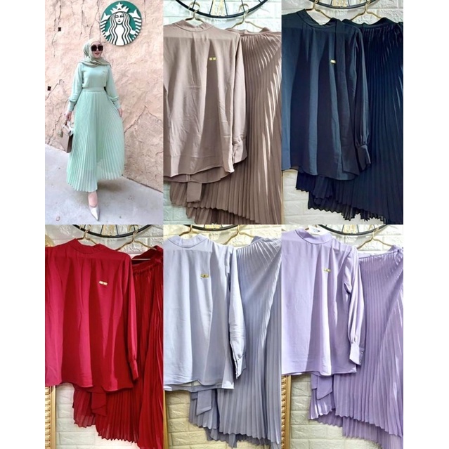 ONE SET ROK PLISKET ORI BY SHELLASAUKIA