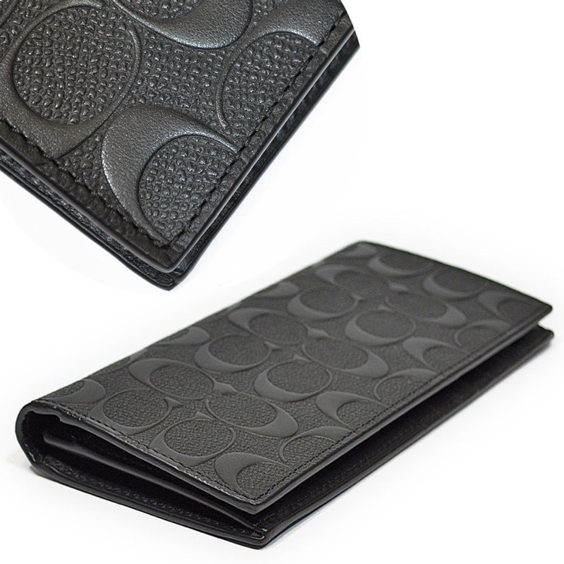 COACH LONG WALLET COACH BLACK EMBOSSED