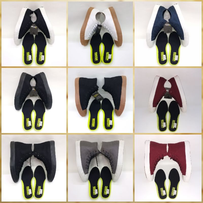 ⭐️SPESIAL SEPATU PREMIUM CONVERSE GUM CONVERSE FULL BLACK SEPATU HITAM POLOS SEPATU PREMIUM GRADE A 