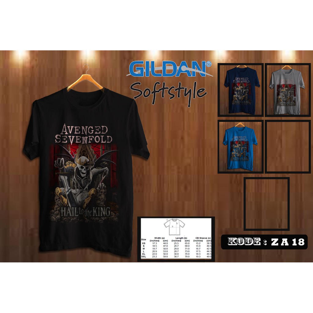 kaos avenged sevenfold original gildan za18