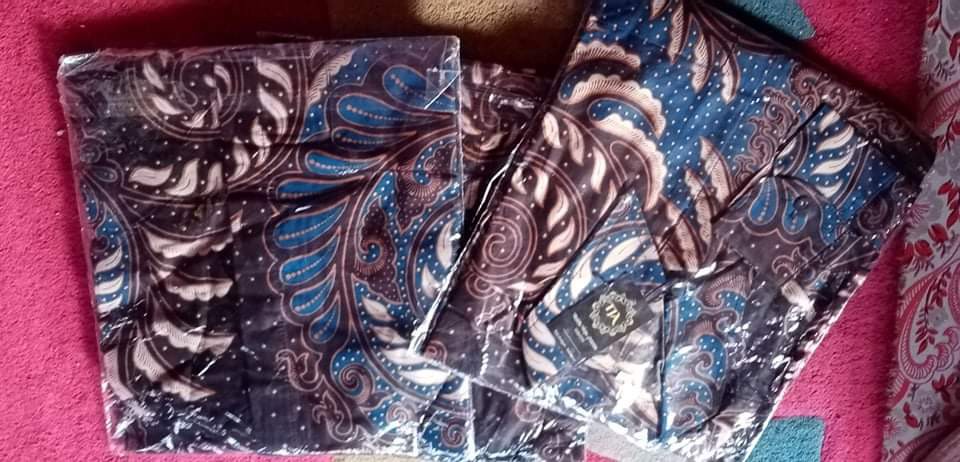 Size M L Xl Xxl Jumbo Bswart Batik Hrb026 Kenongo Hem Batik Monochrom Semut Coklat Kemeja Batik Pria