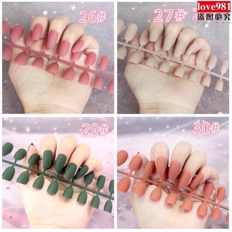 `ღ´ PHINKL `ღ´ (isi 24) kuku palsu tinggal tempel dov nail art fake extension panjang