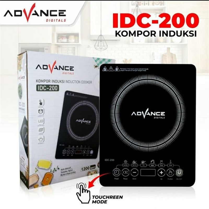 Advance Kompor Listrik Induksi IDC 200 IDC200 Touch Screen Induction Cooker IDC200