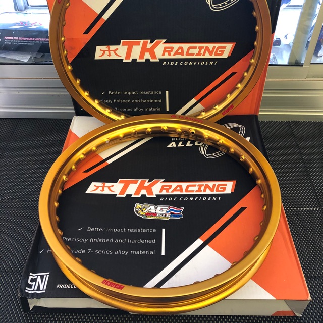 Velk velg tk racing bright 160 185 ring 17 cocok untuk motor bebek atau sport gl tiger mp cb dll