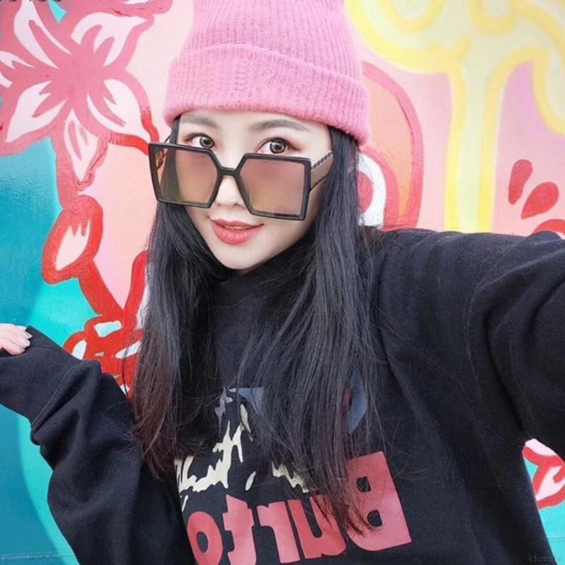 Kacamata Hitam Model Oversized Gaya Retro Korea