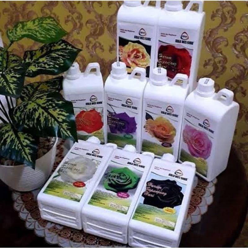 Pengharum mawar botol super pewangi laundry 1 liter ori