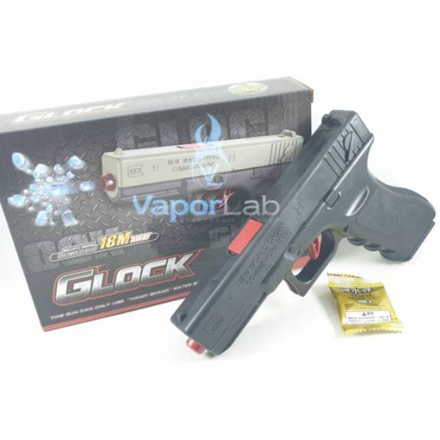  MAINAN  ANAK PISTOL  GLOK GLOCK PELURU HYDROGEL JELLY GEL 