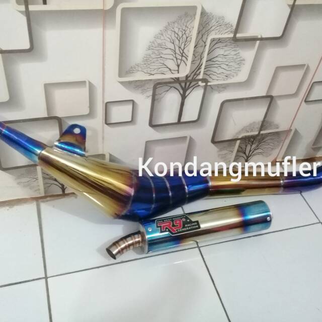 KNALPOT FIZR SATRIA DUA TAK BLUE GOLD R9