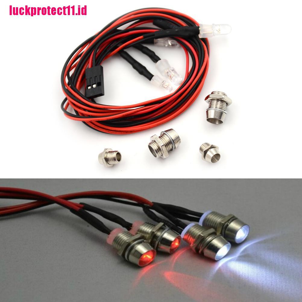 Lucktoy 4pcs Lampu Malam Led 5mm &amp; 3mm Untuk Mainan Rc Mobil Drift