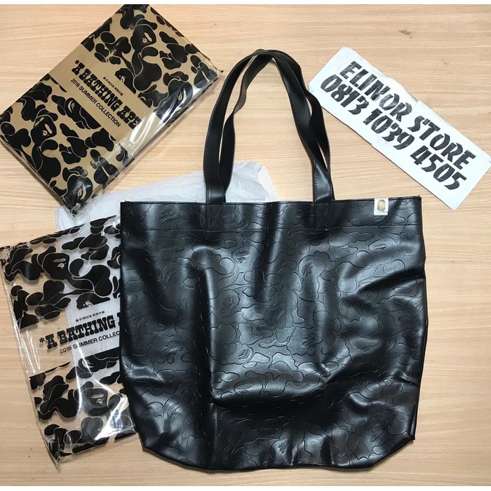 totebag bape leather
