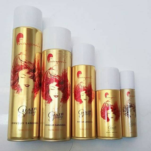 Jual MAYON Hair Spray Rambut Sanggul Ukuran Lengkap | Shopee Indonesia