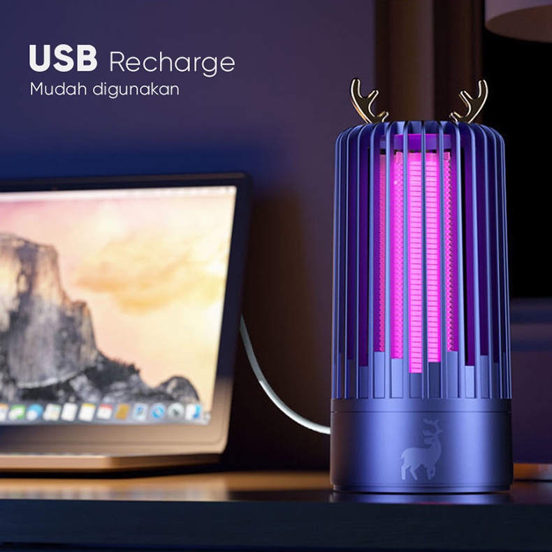 new style mosquito lamp b12 tanduk rusa lampu pembasmi pembunuh nyamuk aman untuk keluarga