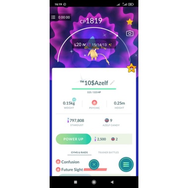 Shiny Azelf Pokemon Go