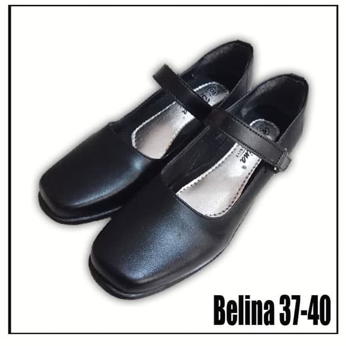 MT Belina - sepatu kerja/guru wanita pantofel hitam/sepatu paskibra hitam