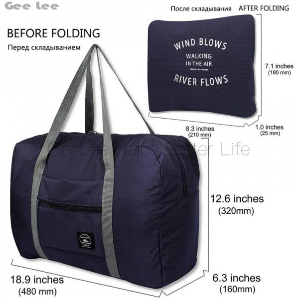 Van Gogh  Tas Travel Lipat Besar Hand Carry Luggage Bag Anti Air Waterproof Fold Bag Organizer