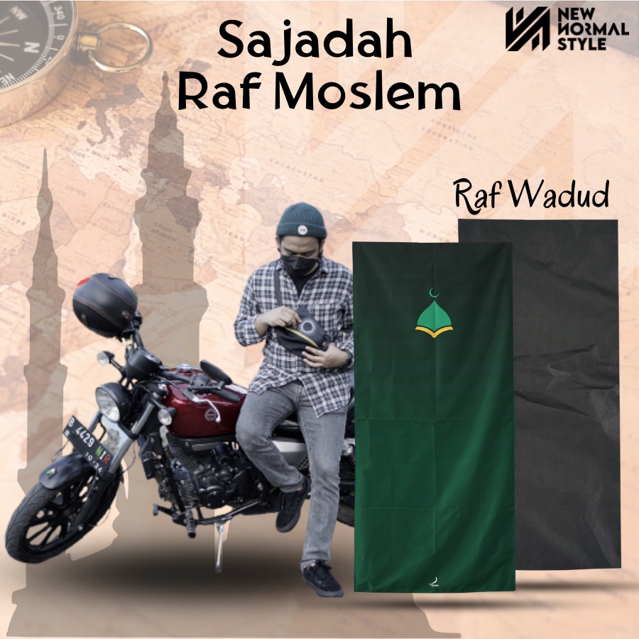 RAF WADUD Sajadah Sejadah Travel Traveling Couple Pouch Premium Polos Pria Wanita Murah Dewasa Lipat
