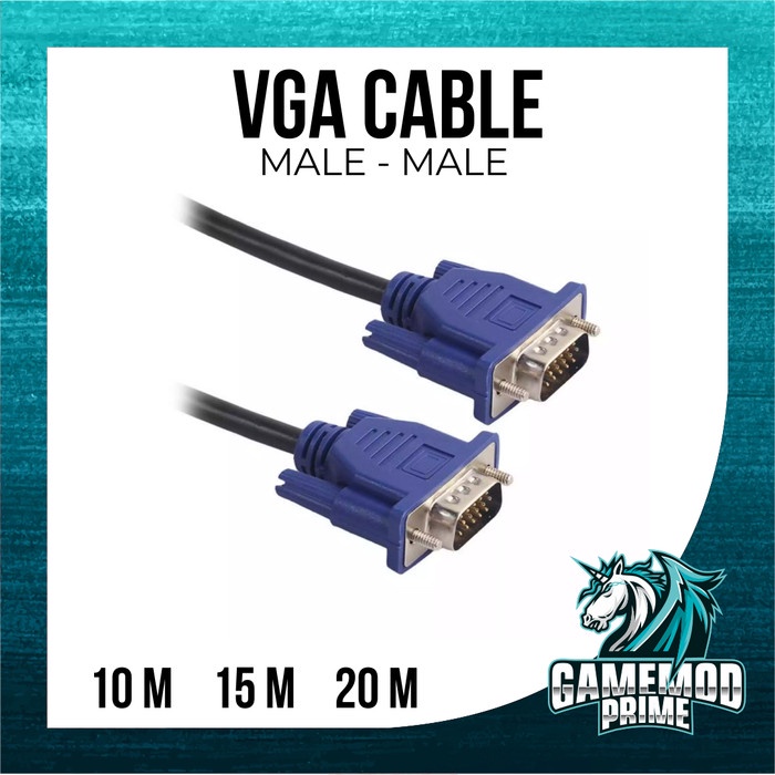 KABEL VGA CABLE Male to Male High Quality MONITOR LCD LED 10, 15, 20 M