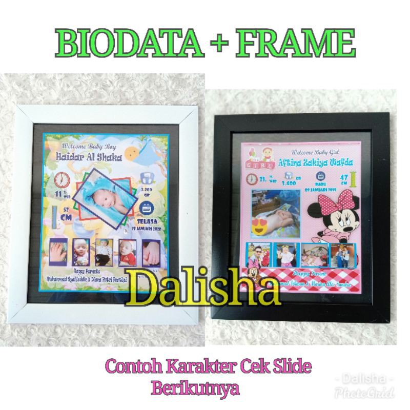 Biodata Frame Biodata Bayi Biodata Baby Frame Biodata Bingkai 10r