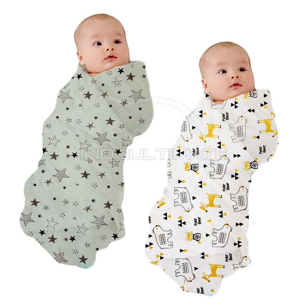 1 Pcs Bedong bayi [90 x 90cm] BC-211 Bahan PREMIUM selimut bayi  BC-202-2 [100 x 90cm]