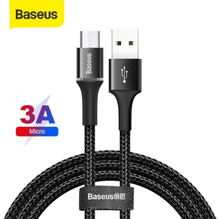 BASEUS Kabel Data MICRO USB 3A LED HALO Kabel Charger Fast Charging