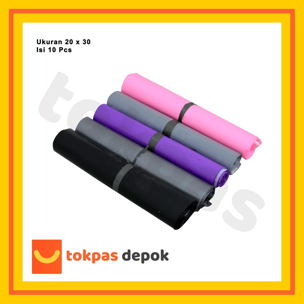 

Plastik Polymailer 20 x 30 Isi 10 pcs Plastik Packing Warna