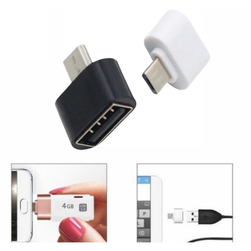 OTG MINI NON KABEL V8/MICRO MODEL PERSEGI PORT KONEKTOR (USB FEMALE TO MICRO USB MALE) AH013 - XOBOX