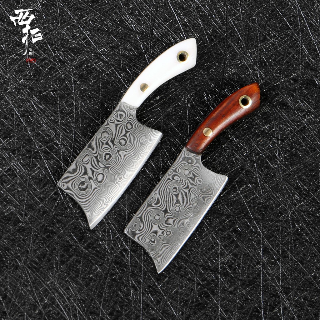XITUO Mini Knife Damascus Steel Kitchen Chef Knife Paring Knife Outdoor Keychain Collection