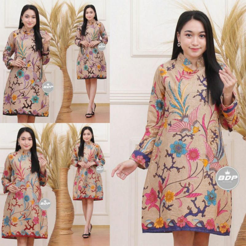 BATIK DJ | TUNIK BATIK MOTIF SERAGAM BATIK DIANPUTRI BAJU BATIK WANITA