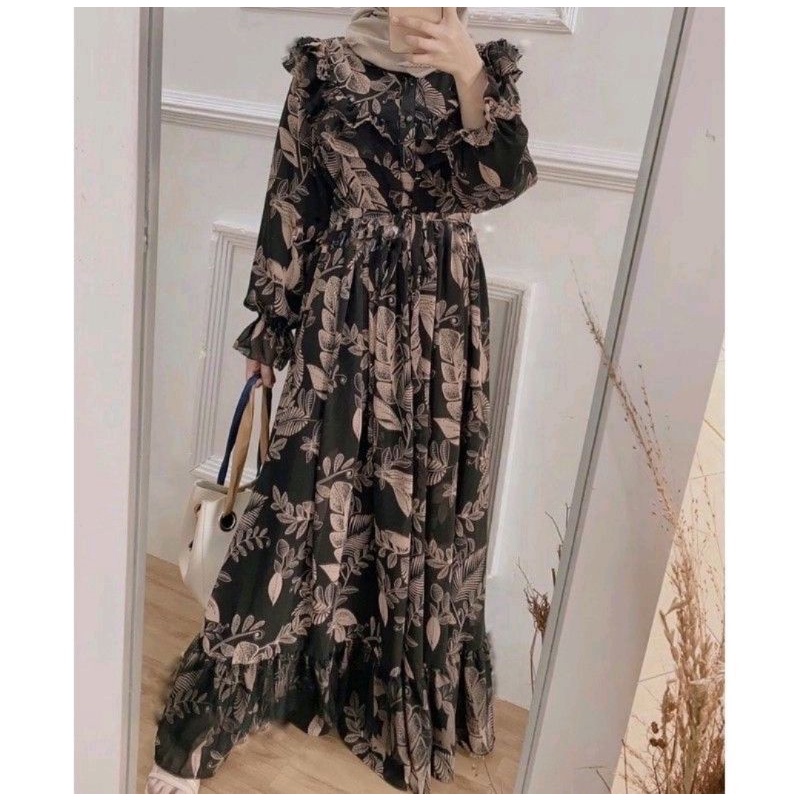 GAMIS MEGAN KREM XL LD 105-110 CM /* VISCOSE PREMIUM BUSUI LD 100-110 PJ 130 / CALLA MAXI DRESS /  GAMIS BUSUI