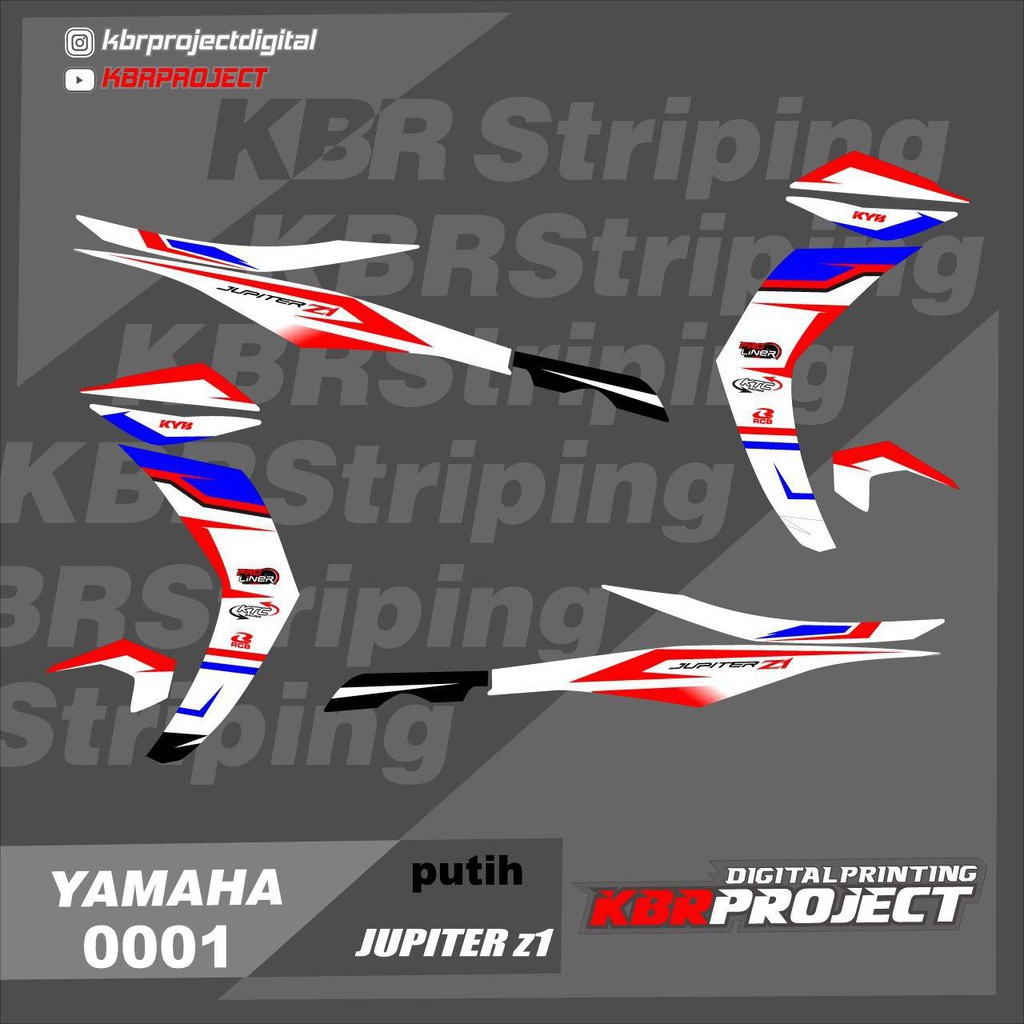 (cod) Stiker Motor jupiter z1 striping list motor yamaha jupiter z1 001 Racing jupiterz1 road race