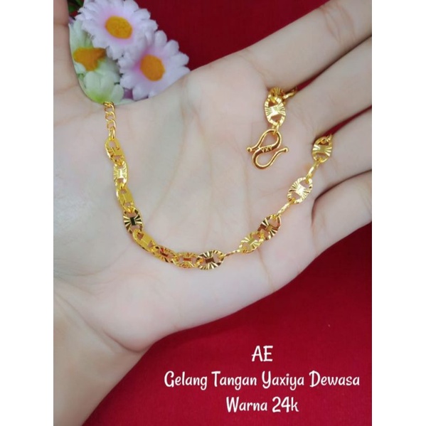 gelang pecah kopi lapis emas 24k cantik