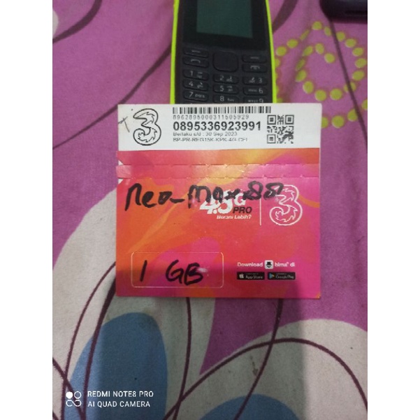 Kartu Perdana 3 Three Aon 1 tahun