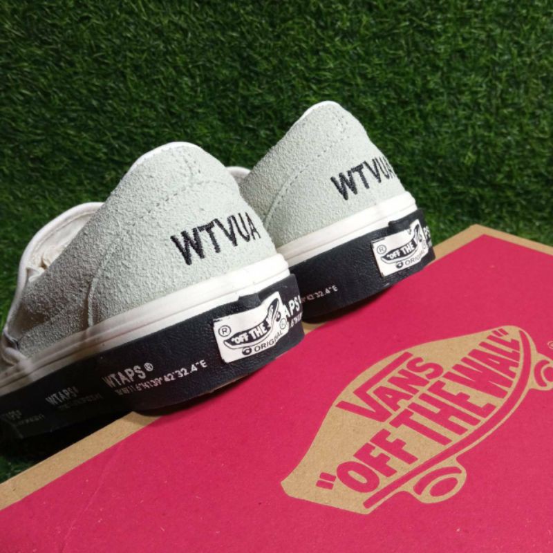 VANS SLIP ON WTAPS GPS WHITE BLACK