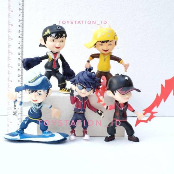 ( Ready Stock ) -9 > Mainan action figure pajangan boboiboy boboi boy halilintar air angin galaxy pe