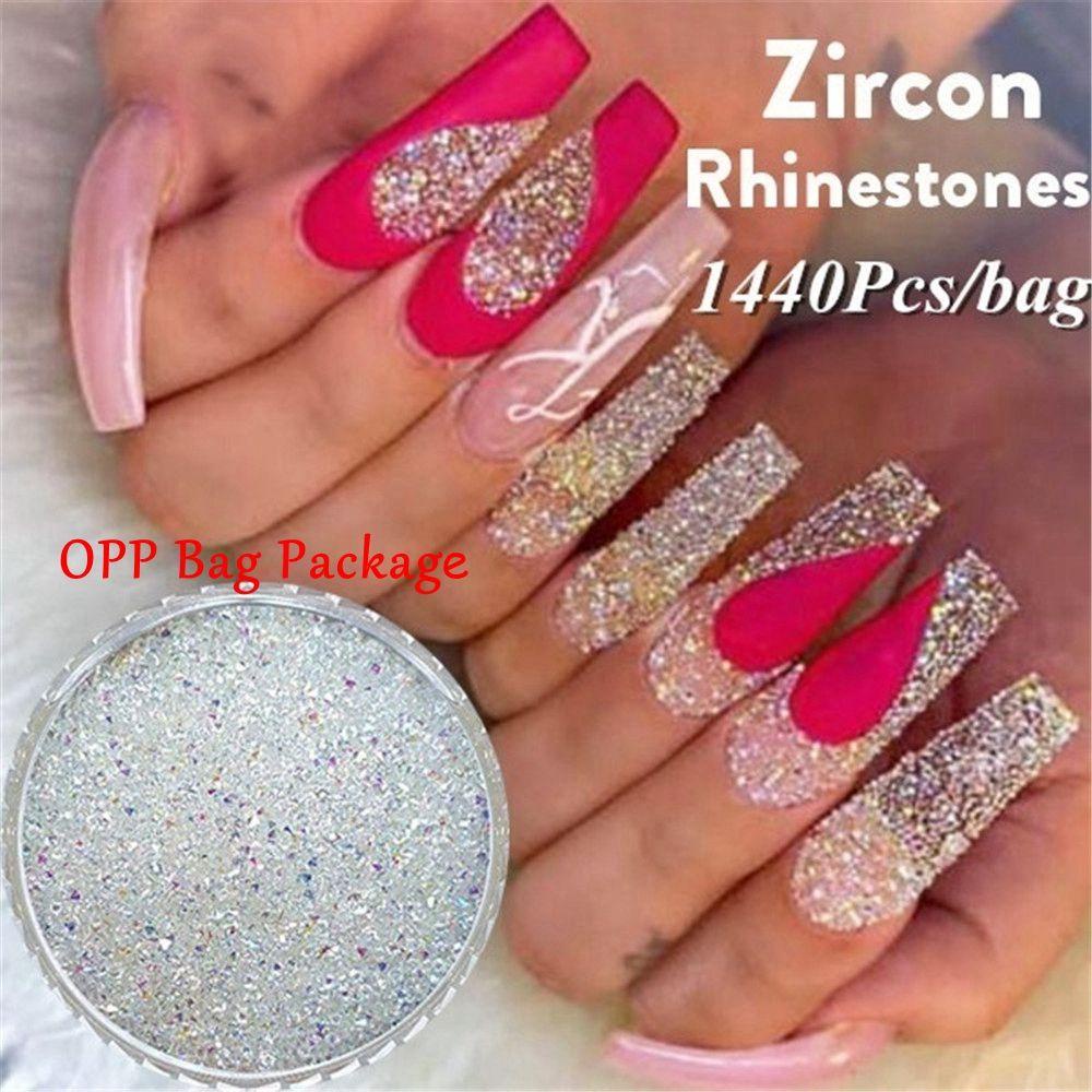 Preva 1440pcs/bag 1.1mm Kuku Mikro Berlian Imitasi Fashion DIY Dekorasi Kuku Perhiasan Manicure Decor