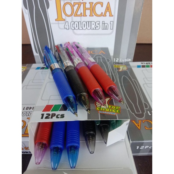 

(Pulpen 4Warna isi 12)pulpen Tozhca Murah/Bolpoin 4 Warna/Bolpoin Murah/pulpen Murah