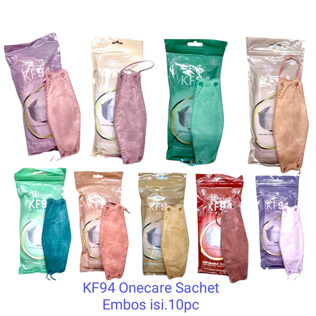 Masker KF94 Onecare Sachet Embos Best Premium Quality isi 10pc