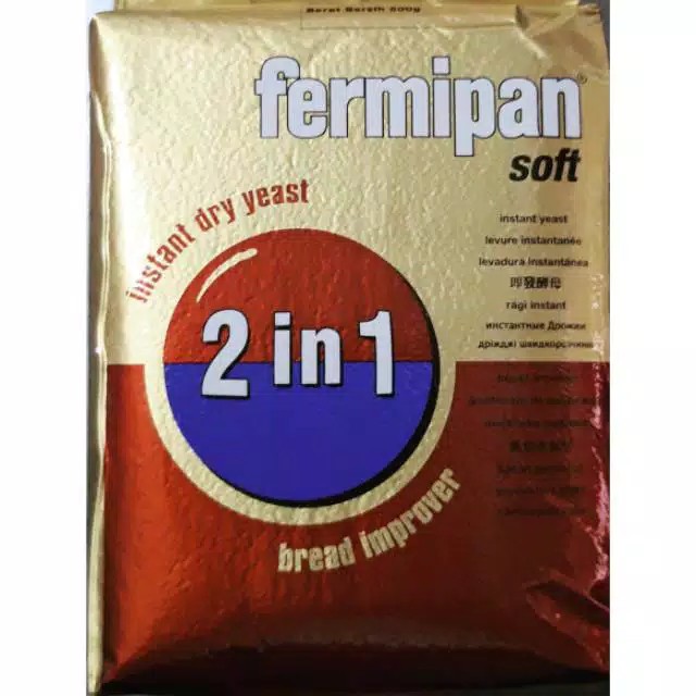 

FERMIPAN Soft 2in1 500g/ Yeast Kering Fermipan 2in1 500g / Ragi Fermipan 2in1 500g