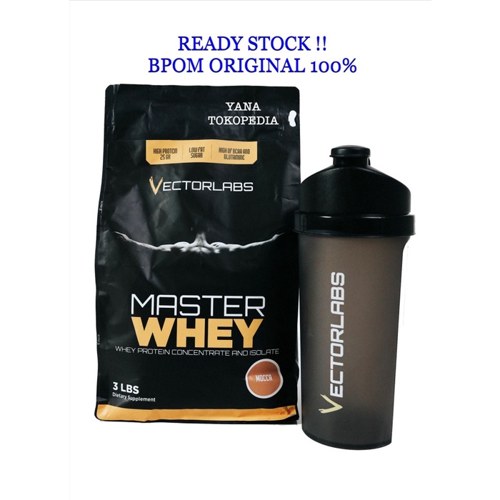 

Whey Protein Vectorlabs Master Whey 3lbs 3 lbs bPOM free shaker halal - Coklat AmarettoSuplemen Protein Suplemen Pembentuk Otot Perut Susu Fitness Penggemuk Hydro Whey Isolate Capsul On O8N0S4V2K5 Gold Pro Whey Penambah Berat Badan Supelmen Gym Obat Pembe