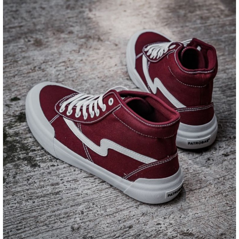 PATROBAS IVAN HIGH MAROON RED/sepatu patrobas ivan/sepatu patrobas/sepatu patrobas original 100%√
