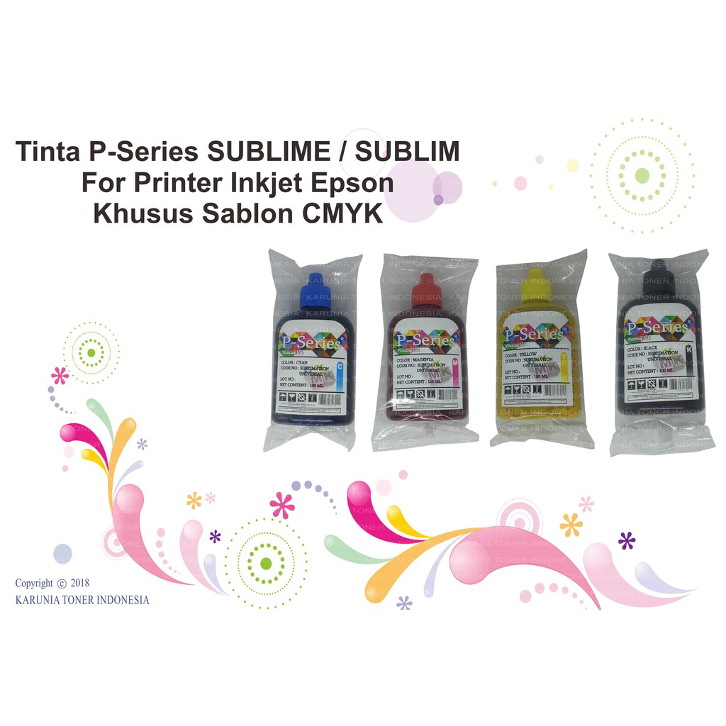 1set Tinta P-Series SUBLIME / SUBLIM 100ml CMYK