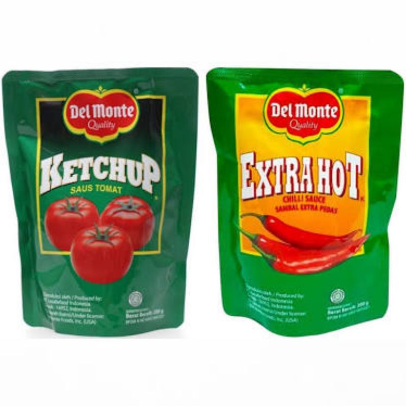 Delmonte Saos Sambal Extra Hot / Saos Tomat Pouch 200gram