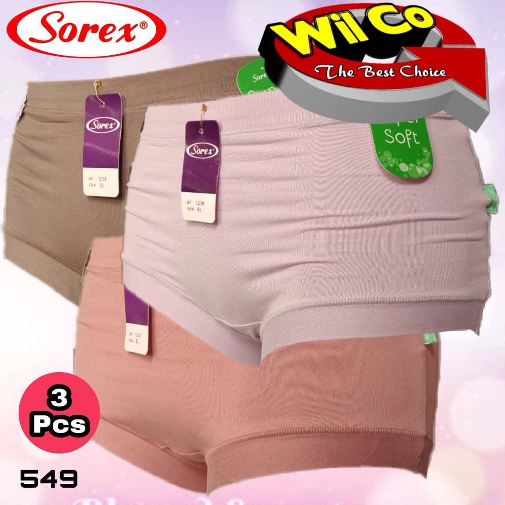 K549T - (HARGA PER 3 PCS) CELANA DALAM WANITA PAKAIAN WANITA PAKAIAN DALAM SOREX SIZE M - XXL MULTYCOLLOR