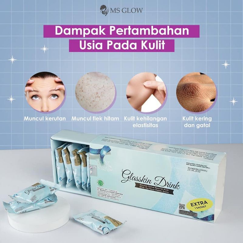 GLASSKIN DRINK MSGLOW MINUMAN COLLAGEN PEMUTIH BADAN