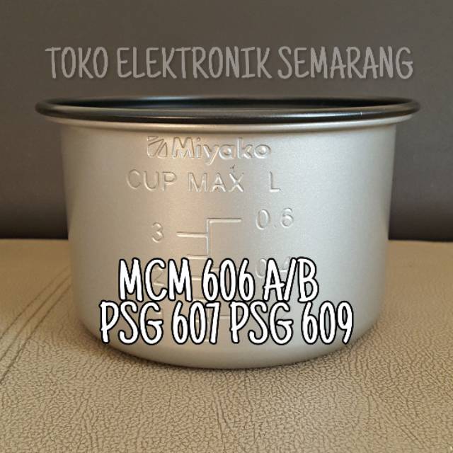 MIYAKO PANCI TEFLON MINI KECIL 0.6 LT MCM 606 A/B, PSG 607 609 MAGIC COM RICE COOKER ORIGINAL MIYAKO