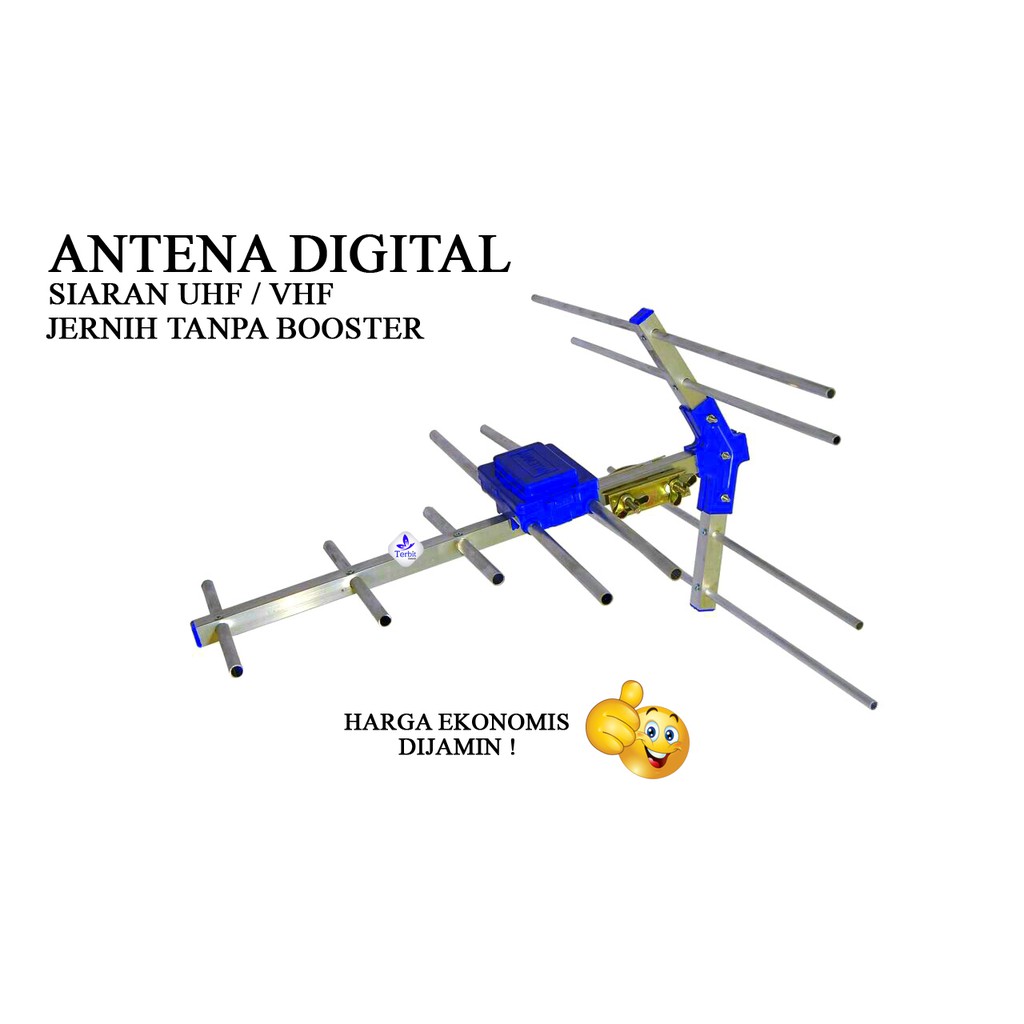 Antena TV Luar Digital Siaran UHF / VHF Tabung LED LCD Outdoor (Balun Asli)
