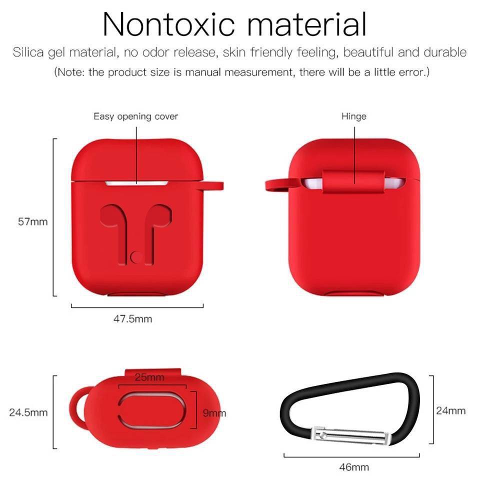 Airpod Airpods silicone silikon soft case + strap dan hanger