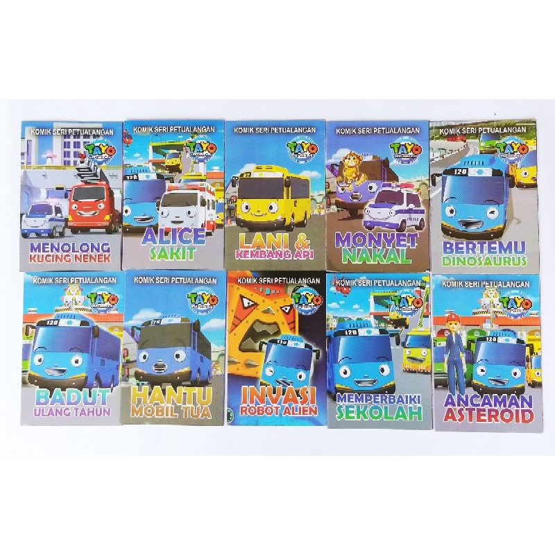 Komik Bus Toyo Mini 10 buku Judul Random Bacaan Anak Murah Edukatif