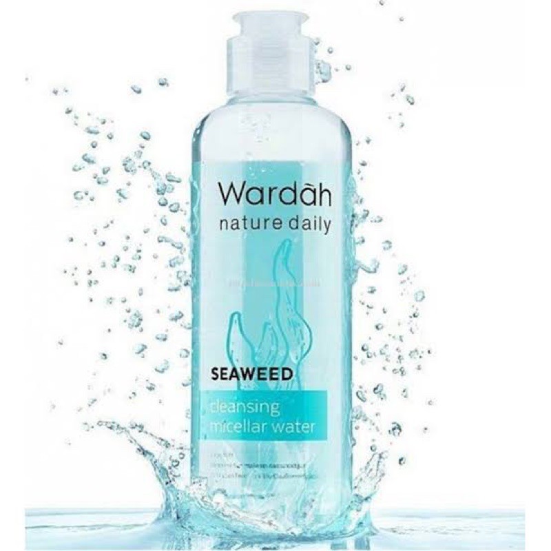 ✿ELYSABETHME✿ 🅆 🄰 🅁 🄳 🄰 🄷 Wardah Micellar Water Seaweed pembersih makeup bedak waterproof